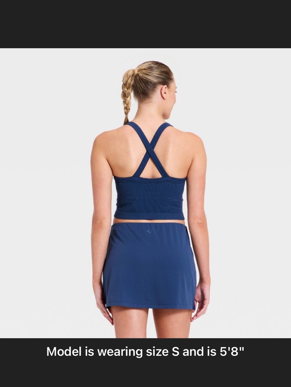 JoyLab Ribbed Tank Top with Crisscross Back - Picture 2 of 4